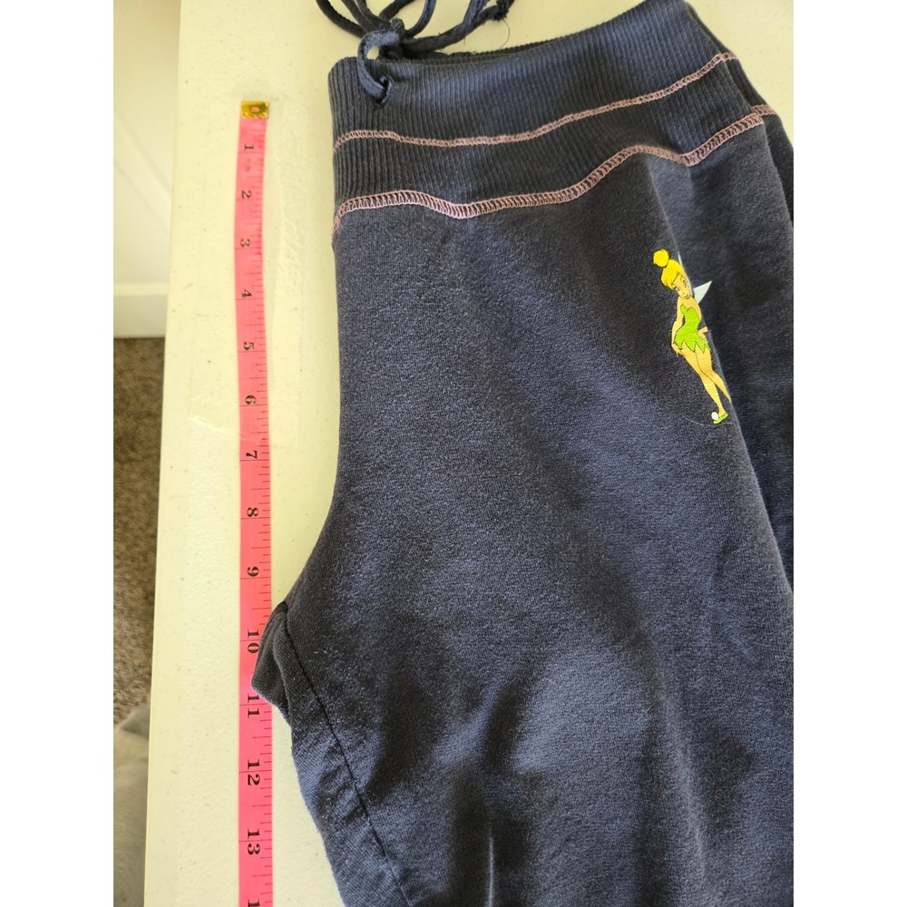 Y2K Disney Womens XL Sweatpants Love SPELLOUT Bootcut Pants Stitching 2000s - Picture 8 of 10